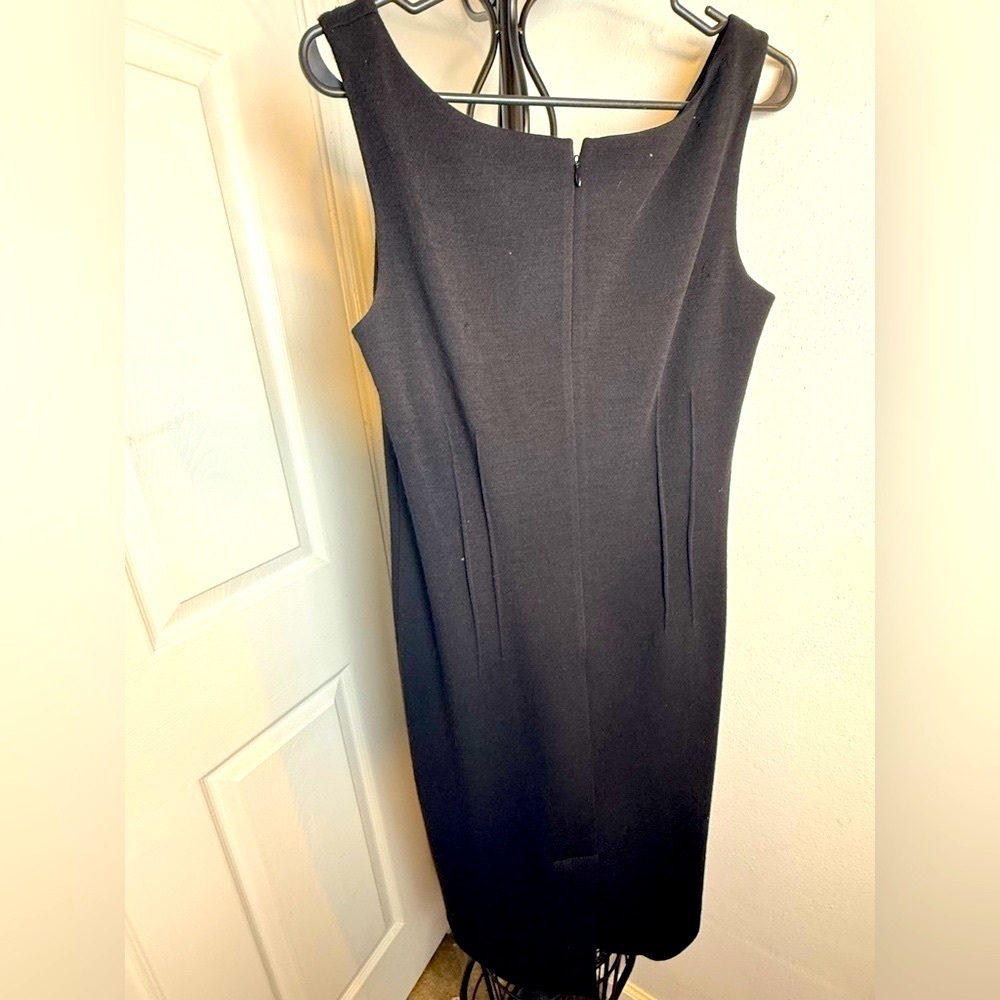 Black Halter Sheath Midi Dress for Cocktail